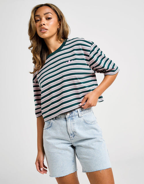 เสื้อยืดผู้หญิง Stripe Crop