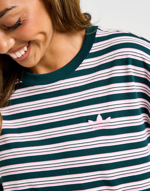 เสื้อยืดผู้หญิง Stripe Crop