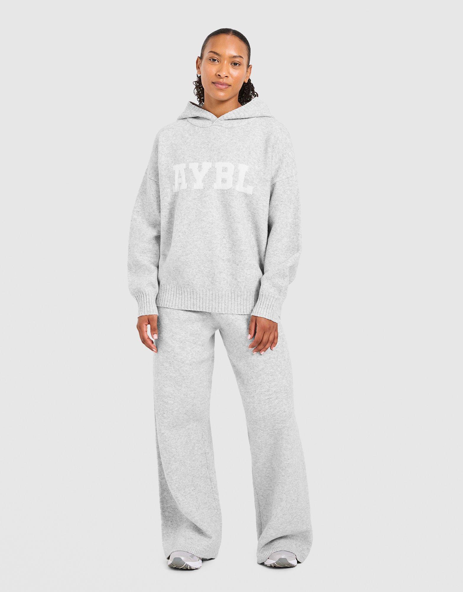 กางเกงขายาวผู้หญิง Varsity Oversized Knitted Joggers