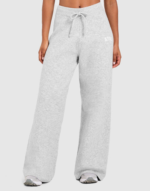 กางเกงขายาวผู้หญิง Varsity Oversized Knitted Joggers