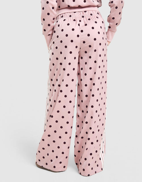 กางเกงขายาวผู้หญิง Satin Polka Dots