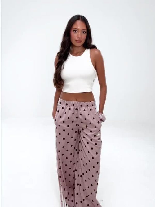 กางเกงขายาวผู้หญิง Satin Polka Dots