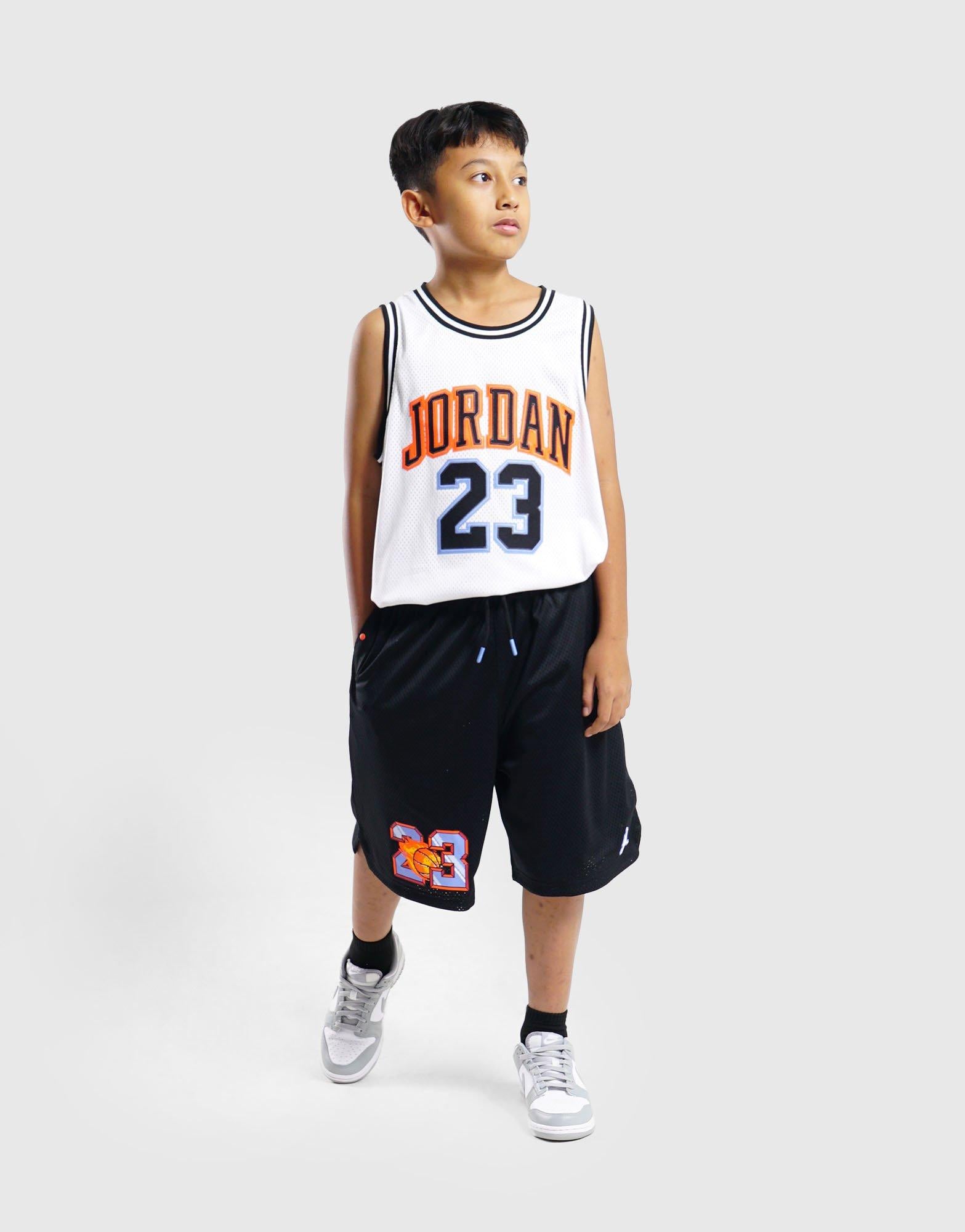 กางเกงขาสั้นเด็กโต Jumpman Customized Air Flame