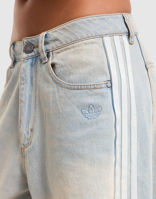 กางเกงขายาวผู้หญิง Adilenium Season 3 Banana Fitted Washed Denim