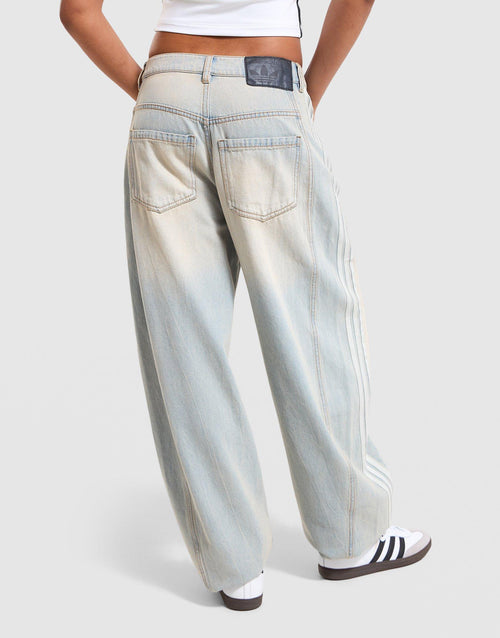 กางเกงขายาวผู้หญิง Adilenium Season 3 Banana Fitted Washed Denim