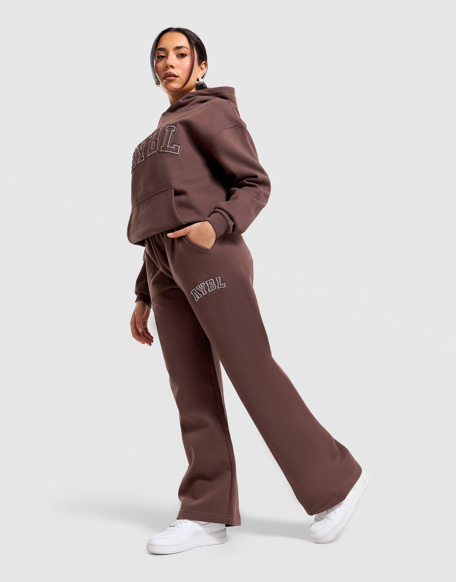 กางเกงขายาวผู้หญิง Varsity Applique Oversized Joggers