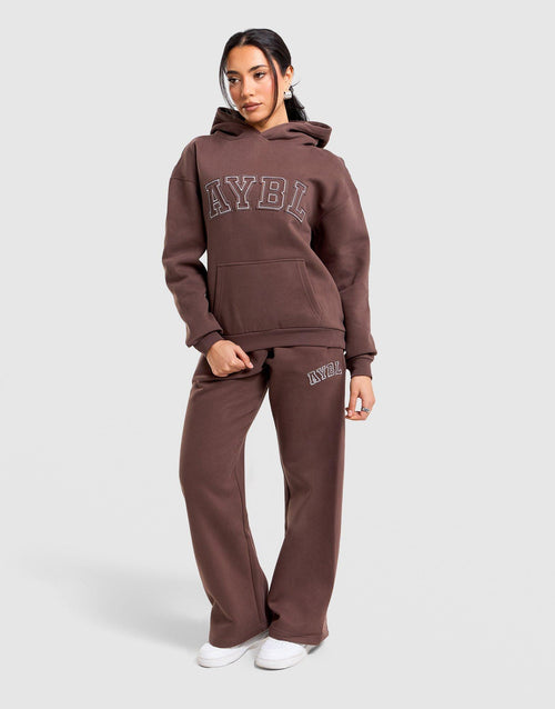 กางเกงขายาวผู้หญิง Varsity Applique Oversized Joggers