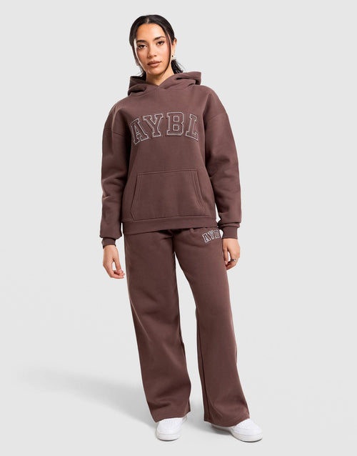 เสื้อฮู้ดดี้ผู้หญิง Varsity Applique Oversized