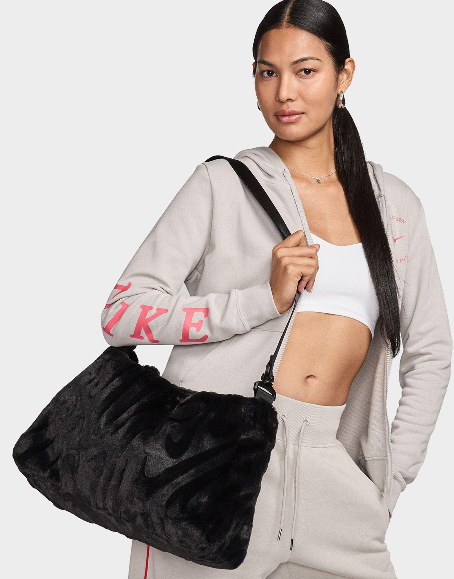 nike velvet tote bag in black