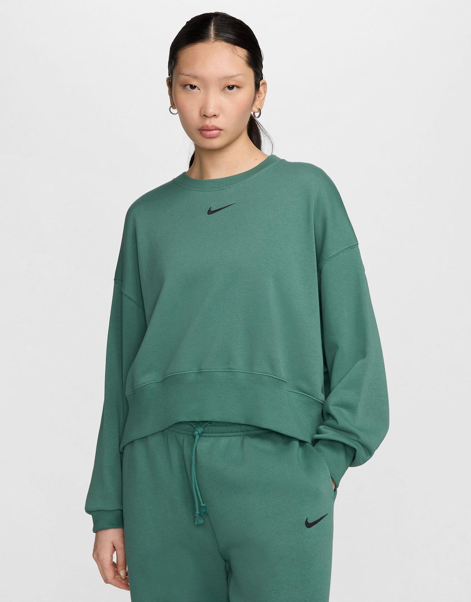 เสื้อแขนยาวผู้หญิง Sportswear Phoenix Fleece Over-Oversized Crew-Neck French Terry