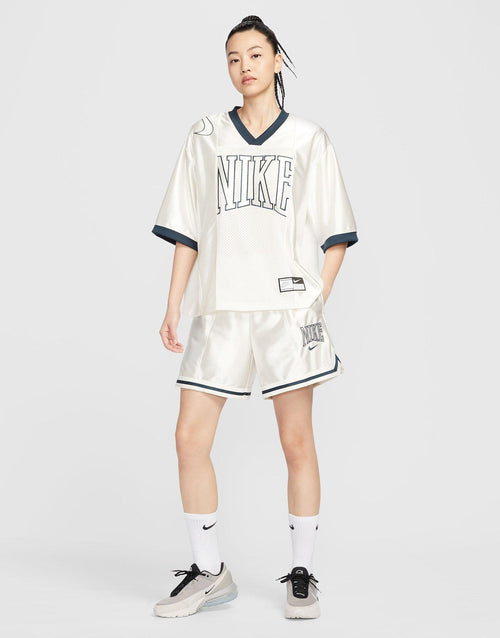 กางเกงขาสั้นผู้หญิง Sportswear Loose Mid-Rise Graphic