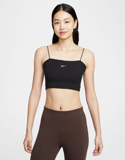 เสื้อแขนสั้นผู้หญิง Sportswear Chill Knit Tight Cropped Mini-Rib 2-in-1