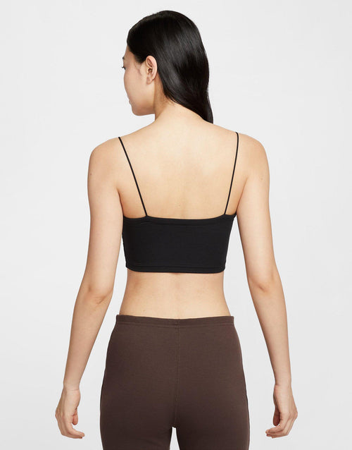 เสื้อแขนสั้นผู้หญิง Sportswear Chill Knit Tight Cropped Mini-Rib 2-in-1