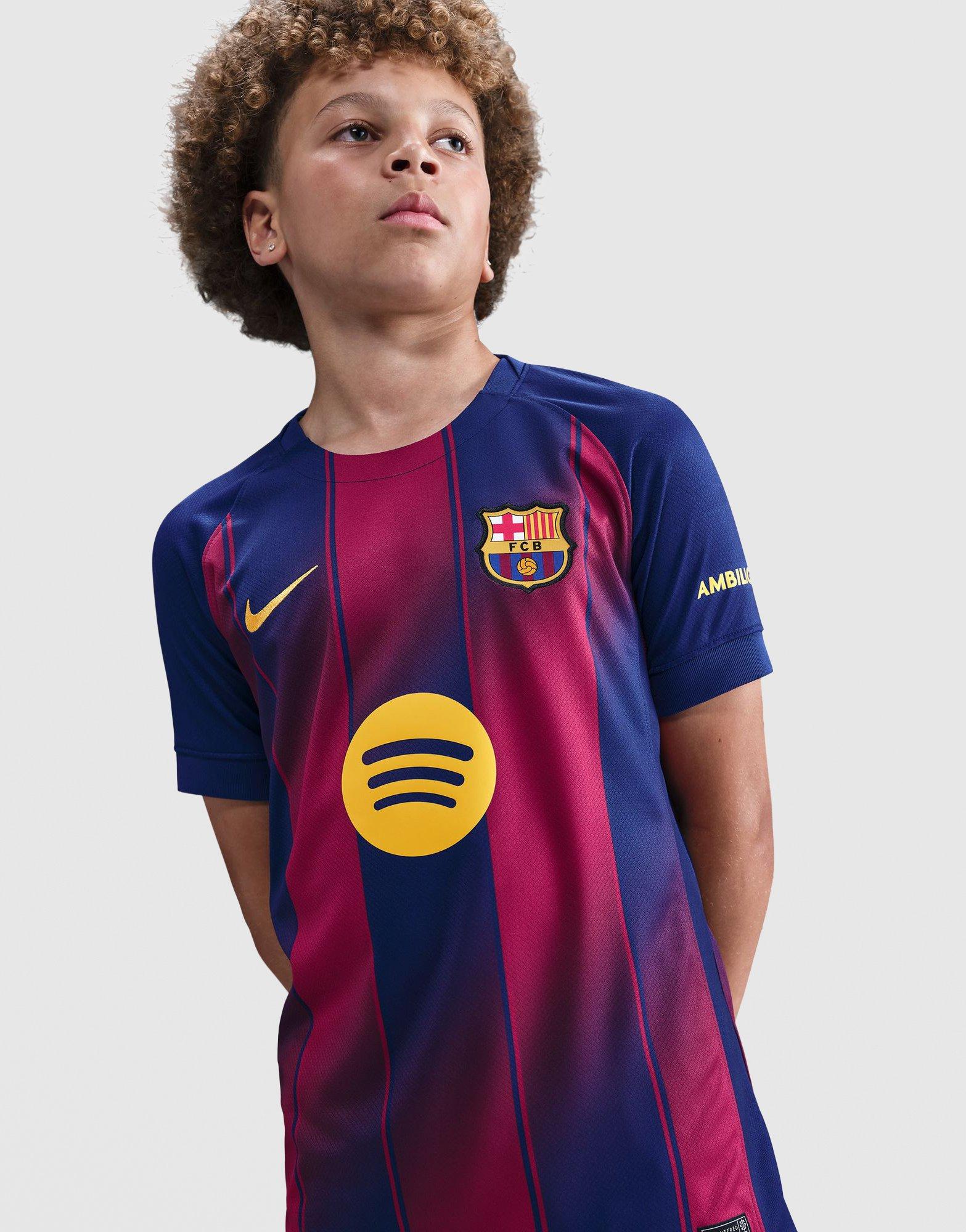 เสื้อฟุตบอลชุดเหย้าเด็กโต FC Barcelona 2025/26