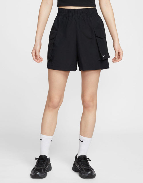กางเกงขาสั้นผู้หญิง Sportswear Essential Woven High-Waisted 5" Cargo