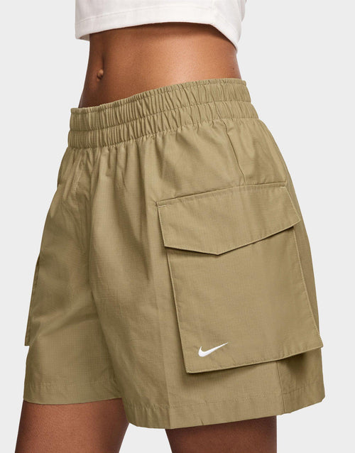กางเกงขาสั้นผู้หญิง Sportswear Essential Woven High-Waisted 5" Cargo