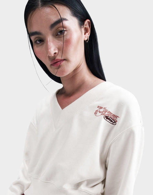 เสื้อแขนยาวผู้หญิง Sportswear Phoenix Fleece Oversized Cropped