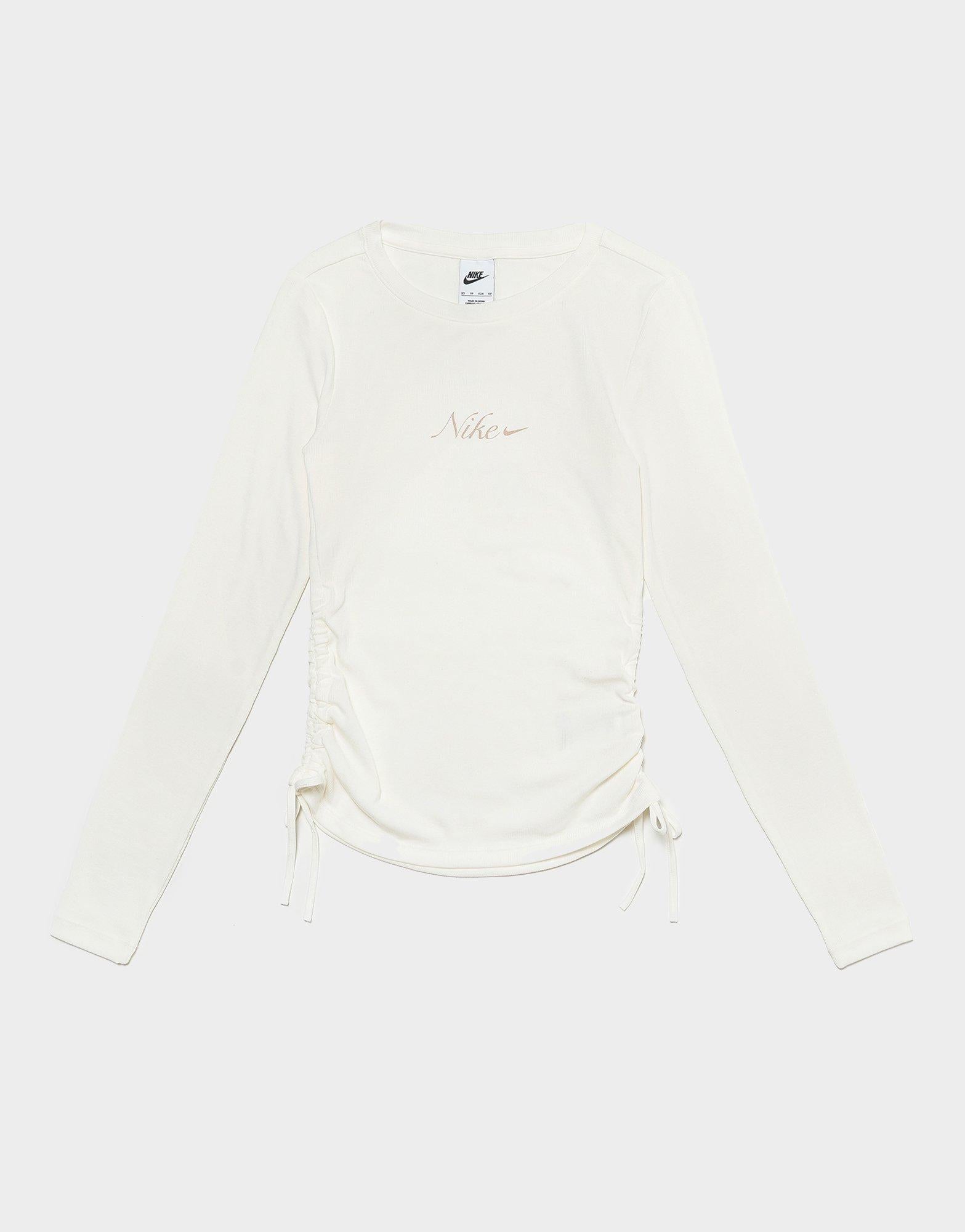 เสื้อแขนยาวผู้หญิง Sportswear Ribbed Cropped