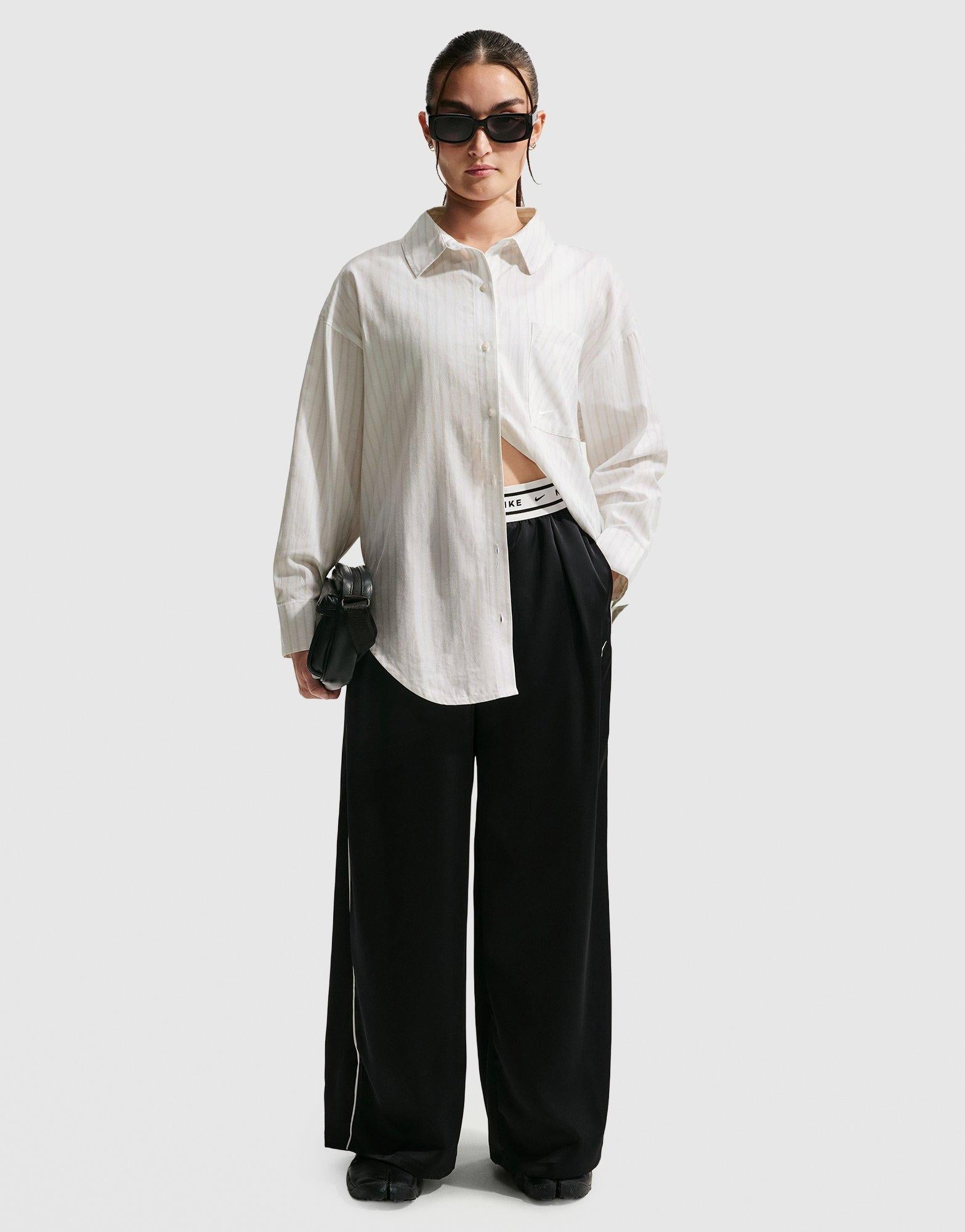 เสื้อแขนยาวผู้หญิง  Sportswear Chill Poplin Striped