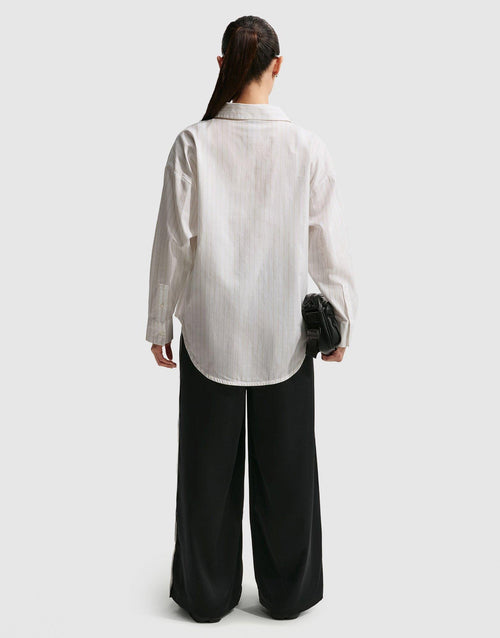 เสื้อแขนยาวผู้หญิง  Sportswear Chill Poplin Striped