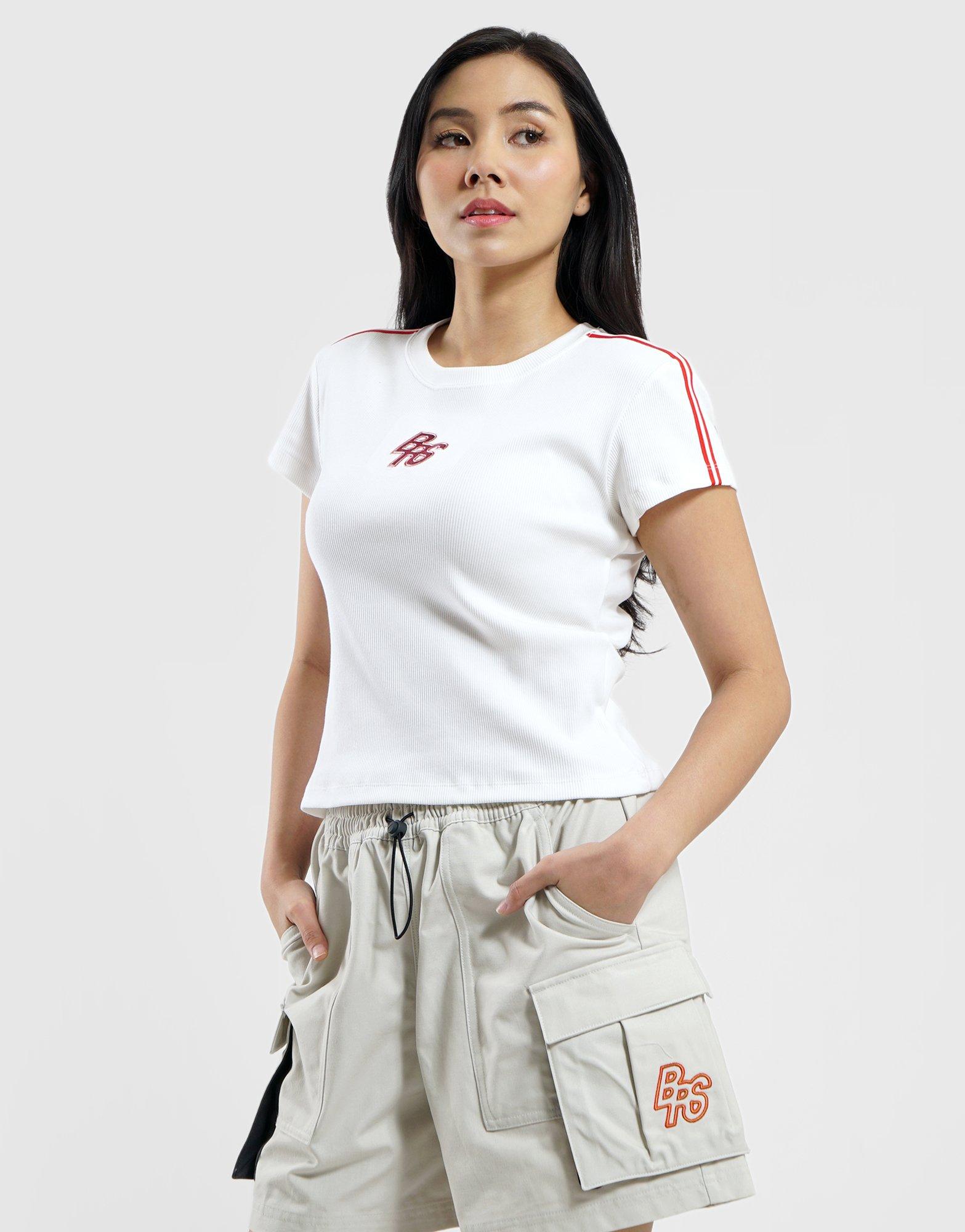 เสื้อยืดผู้หญิง Sportswear Tight Ribbed