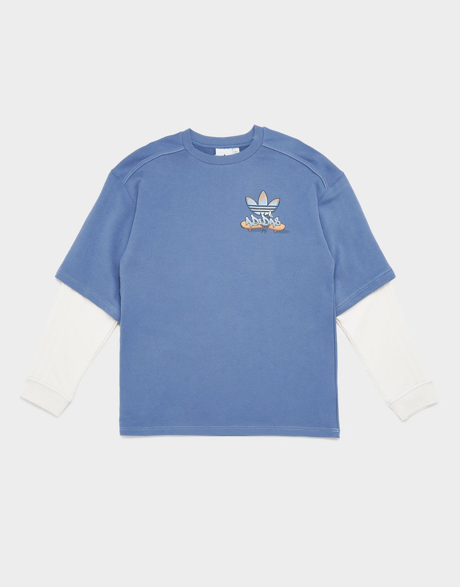 เสื้อยืดผู้ชาย City Skate Faux Two-In-One Crew