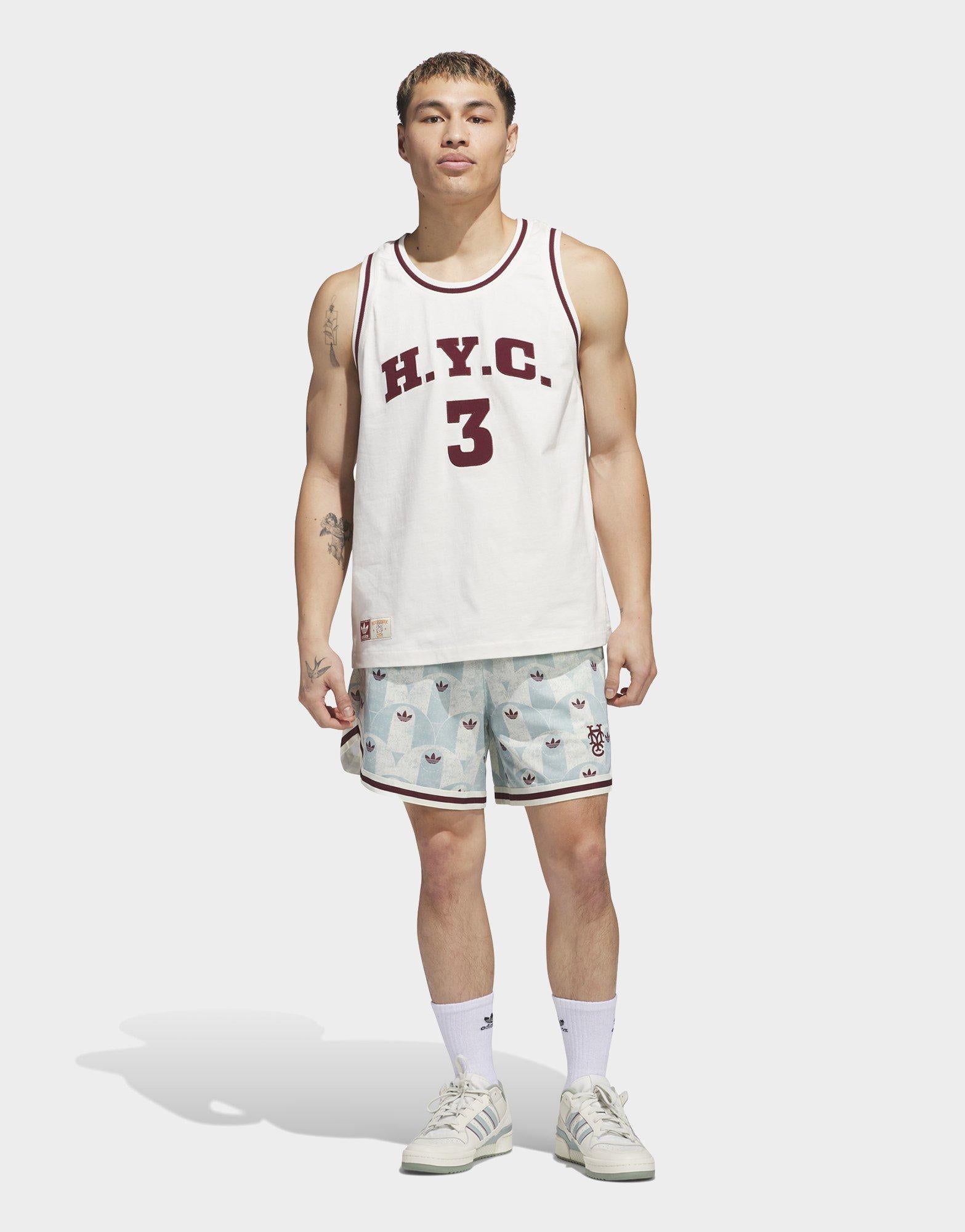 กางเกงขาสั้นผู้ชาย Hoop York City Allover Print