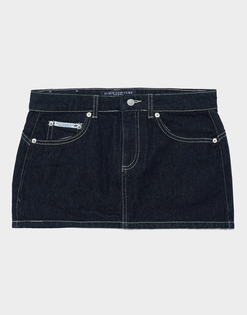 กระโปรงผู้หญิง Dog Crest Stud Denim