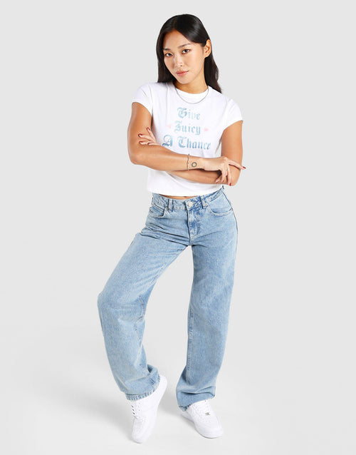 เสื้อยืดผู้หญิง  Give Juicy a Chance Baby