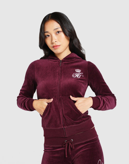 เสื้อฮู้ดดี้ผู้หญิง Script Rebelle Ribbed