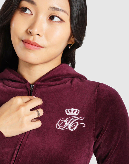 เสื้อฮู้ดดี้ผู้หญิง Script Rebelle Ribbed