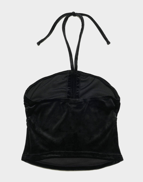 เสื้อเกาะอกผู้หญิง Halter Ruche