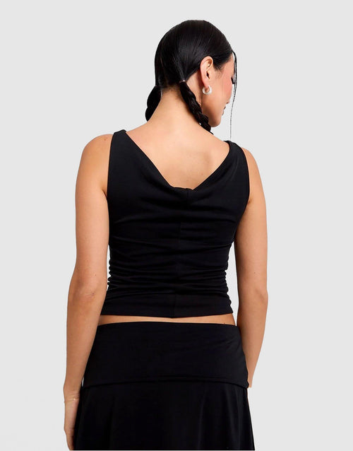 เสื้อแขนกุดผู้หญิง Drape Front