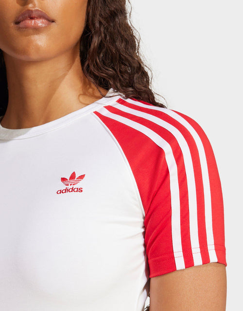 เสื้อยืดผู้หญิง Adicolor 3-Stripes Raglan Slim