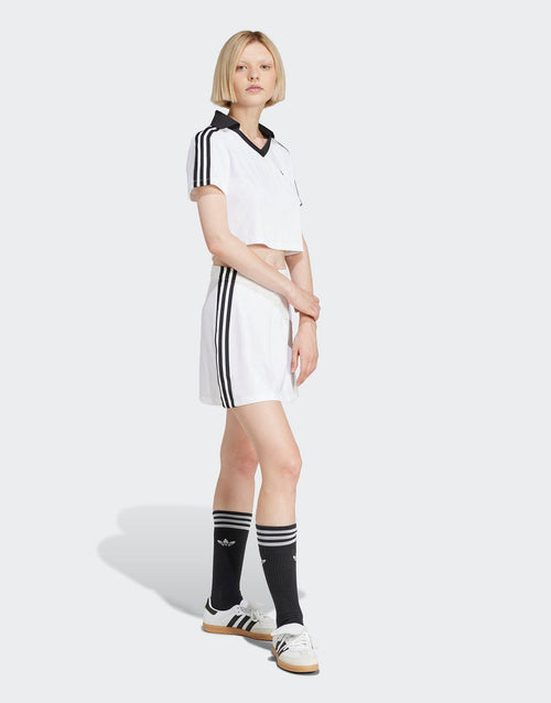 เสื้อแขนสั้นผู้หญิง Adicolor Football Jacquard V-Neck Crop Polo
