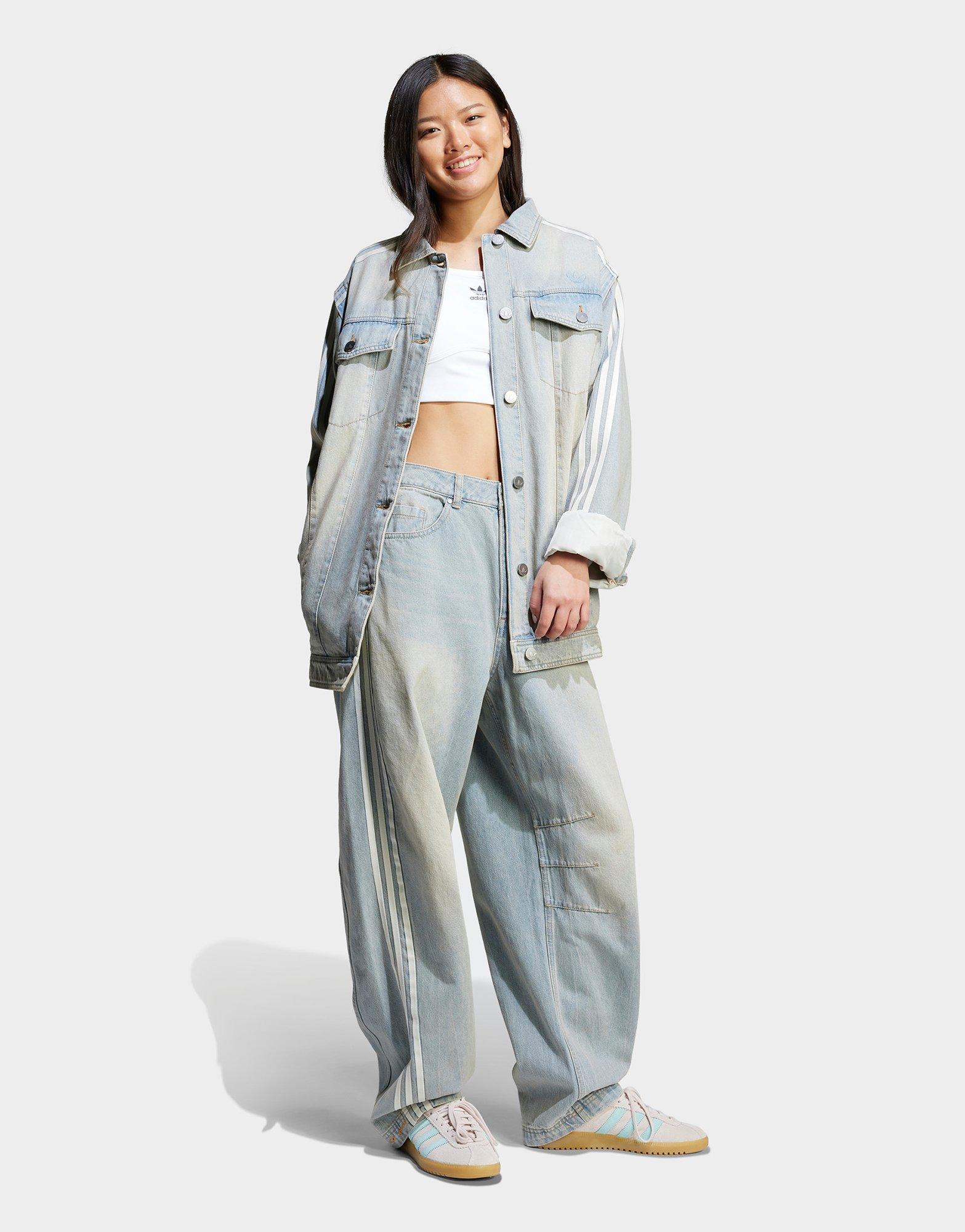 กางเกงขายาวผู้หญิง Adilenium Season 3 Banana Fitted Washed Denim