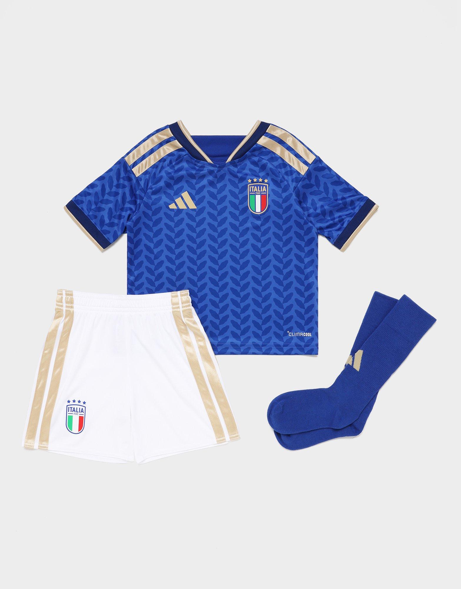 เสื้อและกางเกงฟุตบอลชุดเหย้าเด็กเล็ก Italy 2026/27