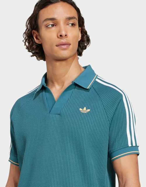 เสื้อแขนสั้นผู้ชาย Waffle Knit Polo
