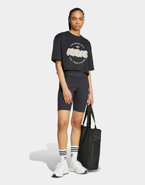 เสื้อยืดผู้หญิง Essentials Crop