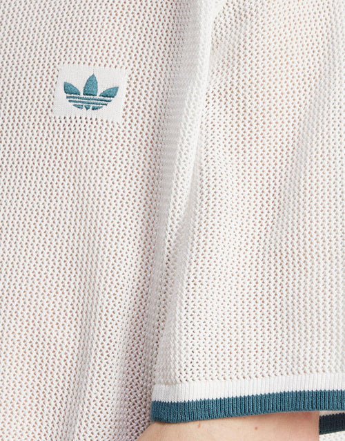 เสื้อแขนสั้นผู้ชาย Button Down Knitted