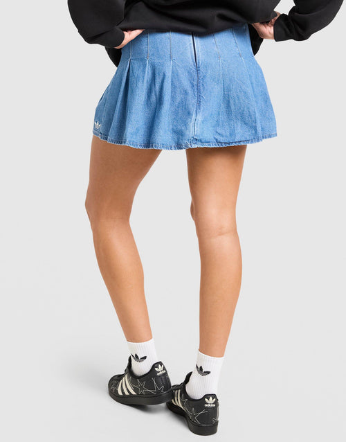 กระโปรงผู้หญิง Denim Pleated