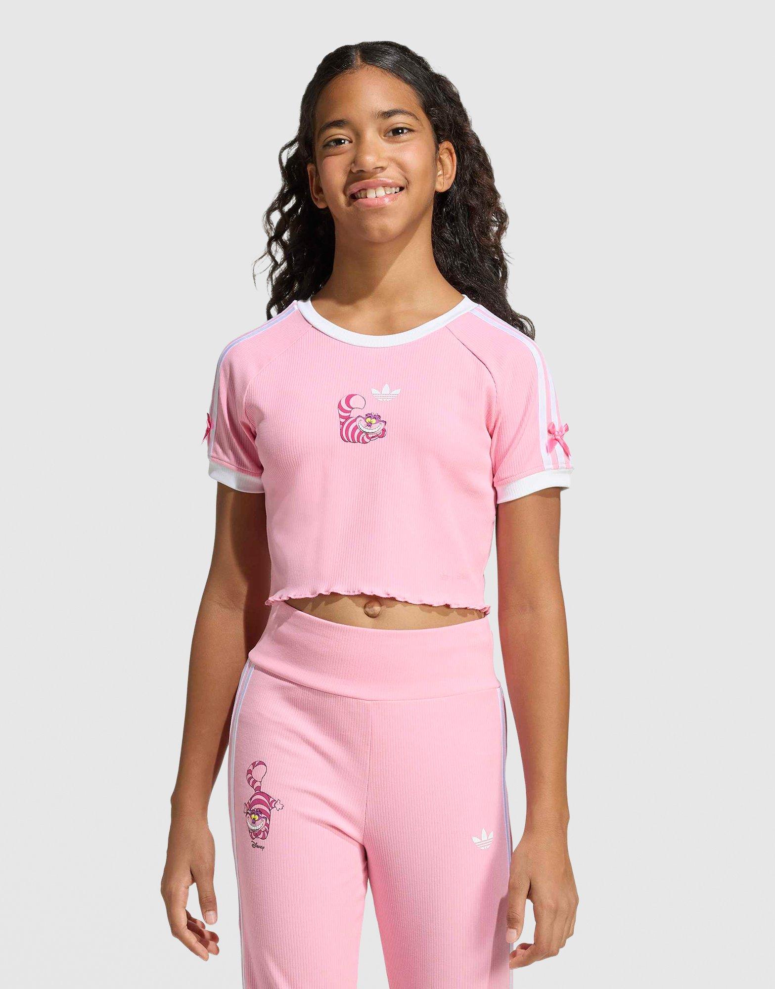 x DISNEY เสื้อยืดเด็กโต (เด็กผู้หญิง) Slim Crop