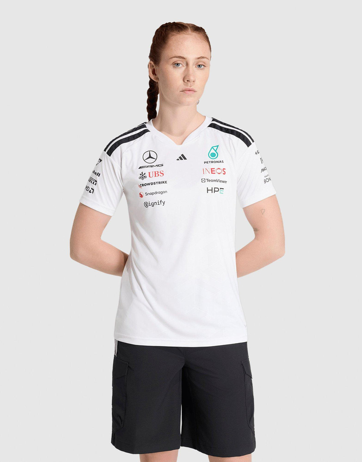 เสื้อแขนสั้นผู้หญิง Mercedes-AMG Petronas F1 Team Driver Jersey