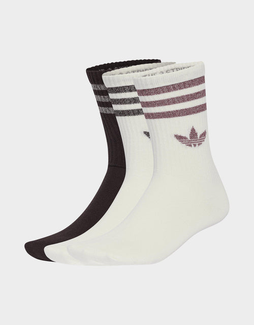 ถุงเท้า 3-Stripes Glitter Crew (แพค 3)