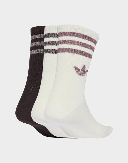 ถุงเท้า 3-Stripes Glitter Crew (แพค 3)