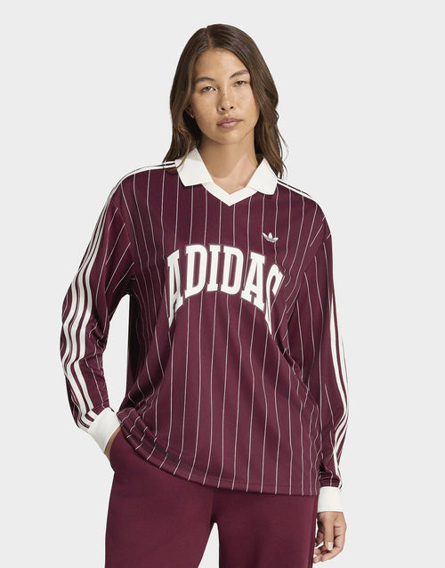 เสื้อแขนยาวผู้หญิง Pinstripe Football
