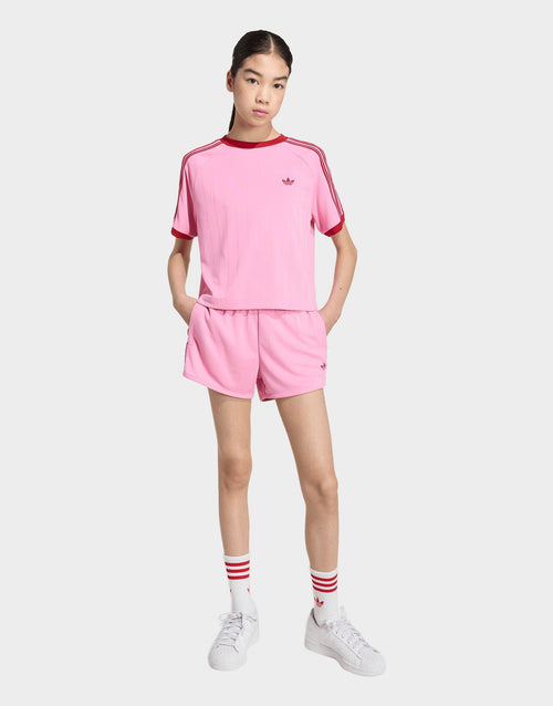 เสื้อยืดเด็กโต Loose Short Pinstripe