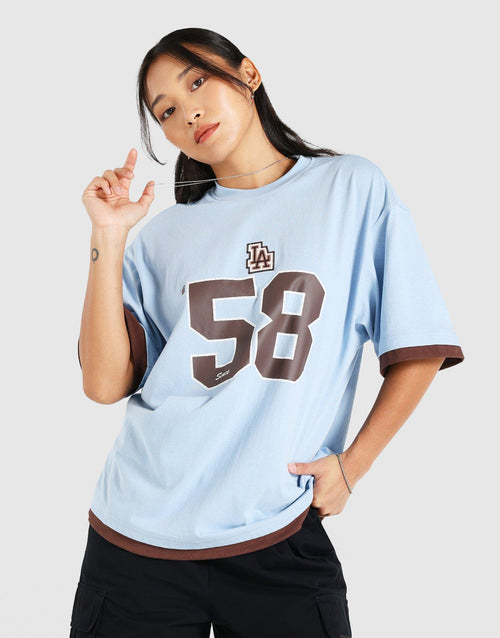 เสื้อยืดผู้หญิง Copperstown Mock Layer LA Dodgers