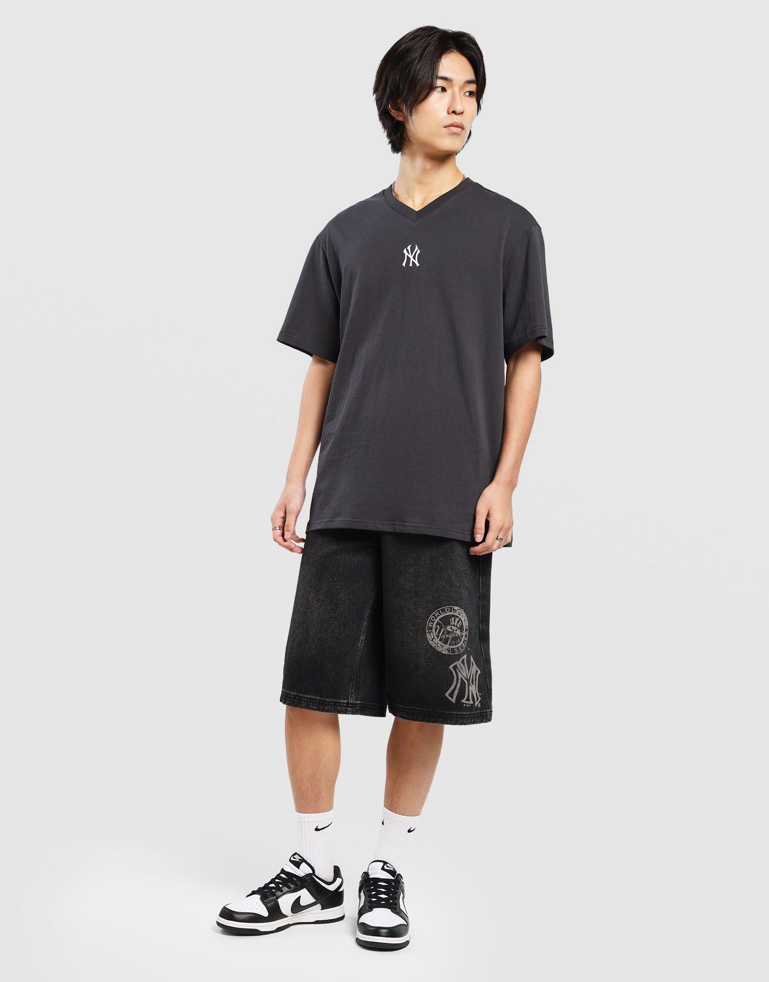 กางเกงขาสั้นผู้ชาย Denim Jort NY Yankees