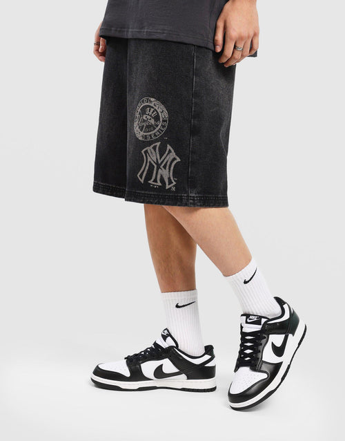 กางเกงขาสั้นผู้ชาย Denim Jort NY Yankees